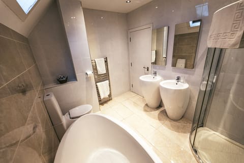 Free toiletries, hair dryer, towels