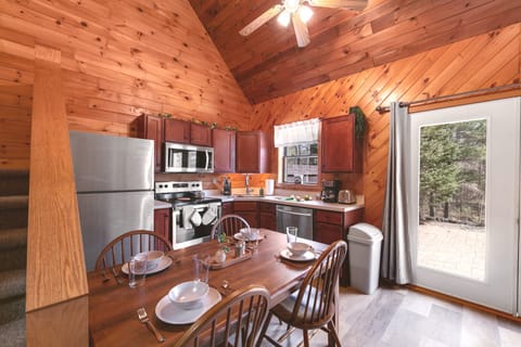 Eat at the dining room table, or head to the patio to dine al fresco