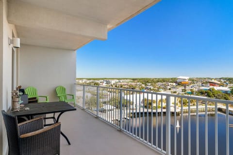 Furnished Balcony with Lake and Light Show Views