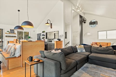 Another view of the open floor plan upstairs floor. We just love having every space available to stay connected to friends and family!