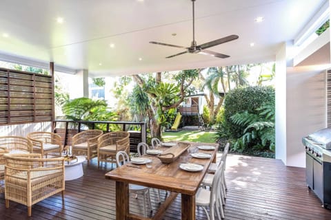 Beautifully appointed outdoor entertainment area.