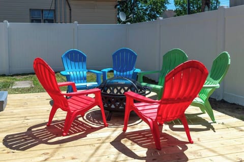 Unwind with your group by the firepit.