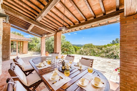 Family Villa, 4 Bedrooms, Balcony, Mountainside (Pool Villa Angela with Sauna, Jacuzzi) | Outdoor dining