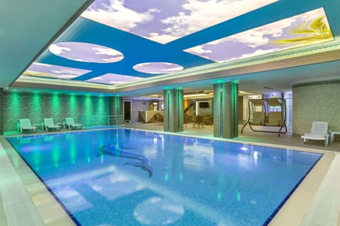 Indoor pool, open 9 AM to 10:30 PM, sun loungers
