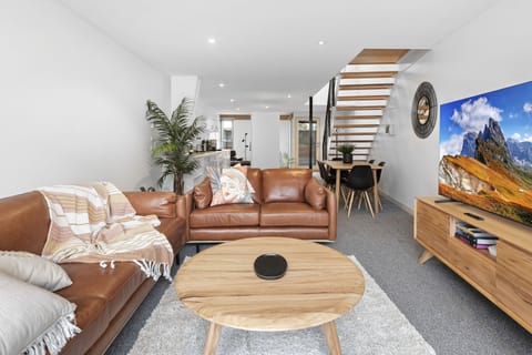 Tasmanian oak furnishings, woodland tan leather, and smart docks.