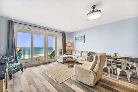 Living Area with Ocean Views, Flat Screen TV and Private Balcony Access