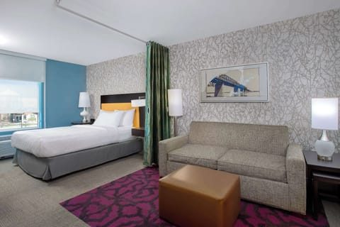 Flat-screen TV, iPod dock