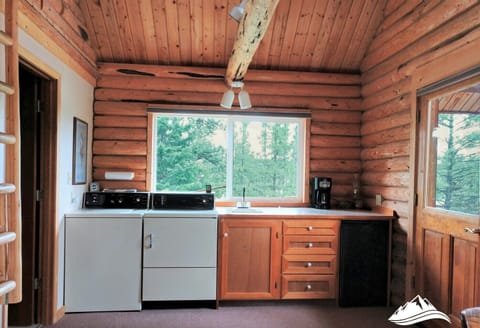 Dacha laundry and coffee area.