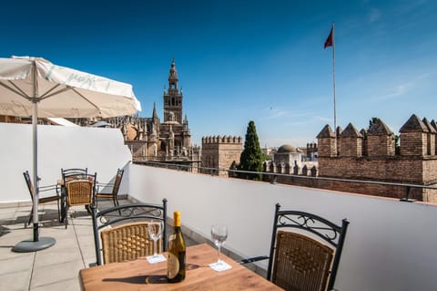 Deluxe Apartment, 1 Bedroom, City View | Terrace/patio