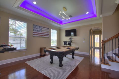 pool table & 2 arcade games