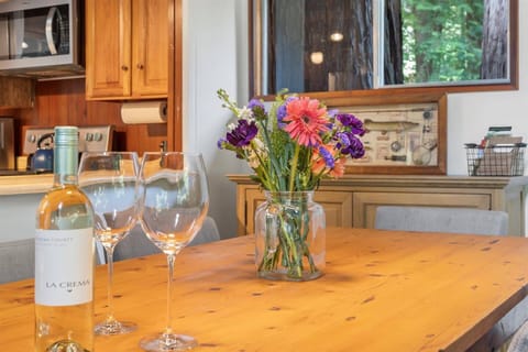 Enjoy and gaze out on the majestic redwoods