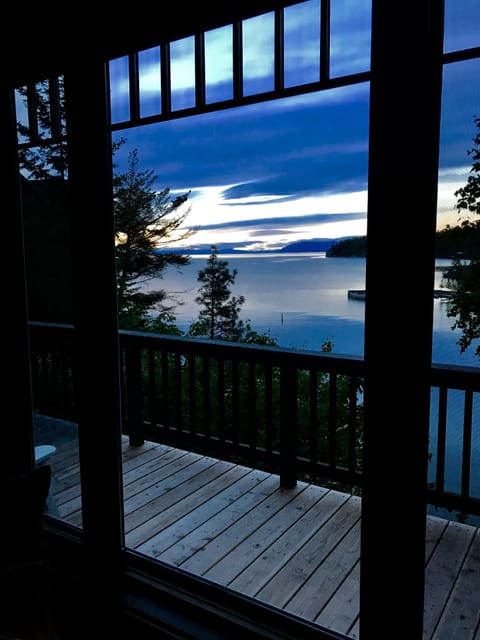 Evening views from the living room