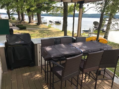 Outdoor Space with high top seating