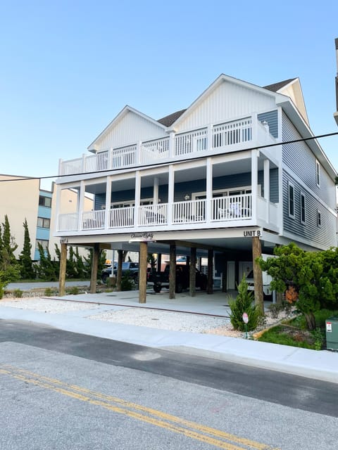 Our home: Townhouse (right) located steps away from the beach