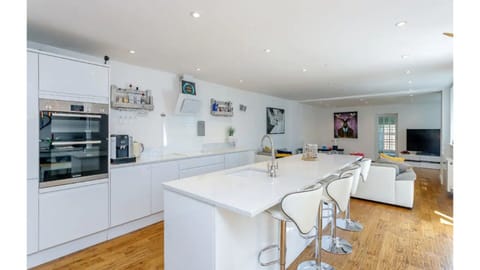 Open plan kitchen with island
