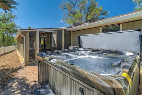 Enjoy the fresh air from the large Hot Tub after a day of adventures!