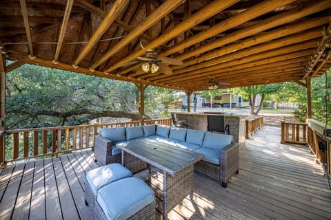 Party deck with lights