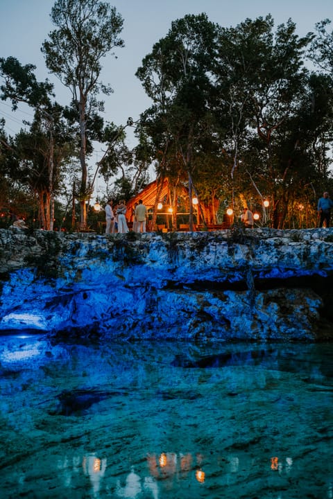 Outdoor wedding area