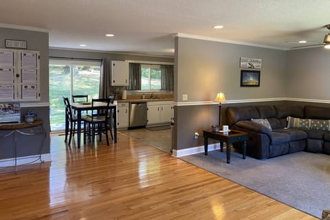 Open concept living, dining and kitchen as you enter the front door.