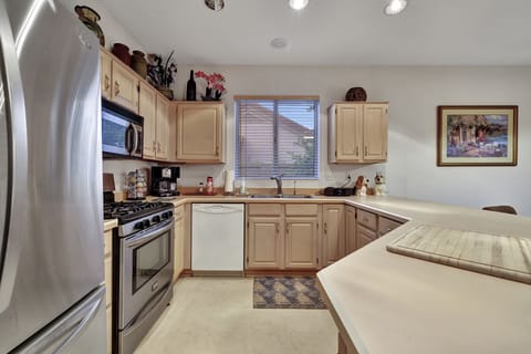 Fully stocked Large kitchen with pantry room.