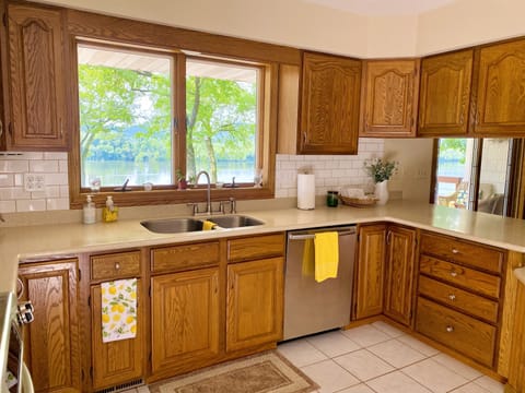 Mississippi River views out the kitchen window 