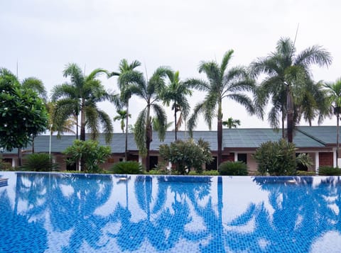 Outdoor pool, open 9:00 AM to 7:00 PM, sun loungers, lifeguards on site
