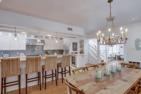 Here you can see how the kitchen/dining area still opens up to the living room.