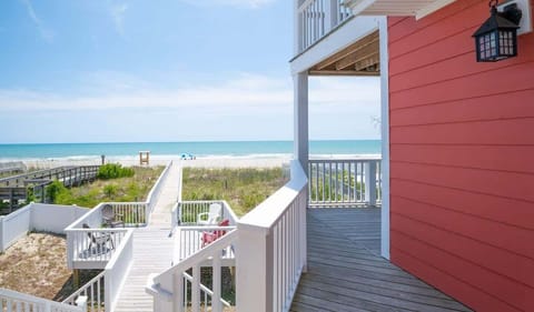 Your own private oceanfront porch and boardwalk