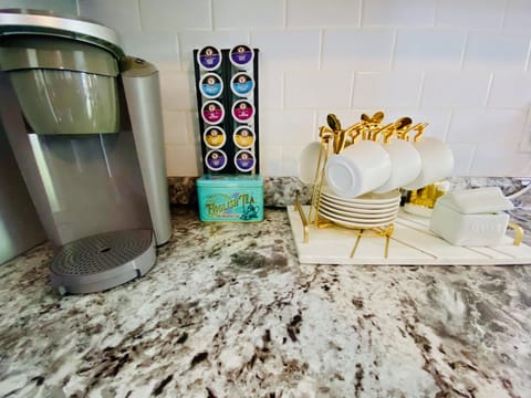 Enjoy the complimentary coffee & tea bar! 