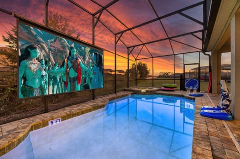 Poolside Cinema: Dive into relaxation while enjoying movies under stunning sunset skies!