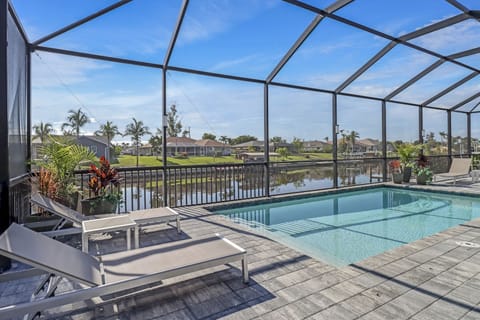 Pool lounging area