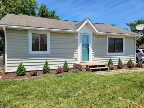 House front door with smart lock for easy self check-in.