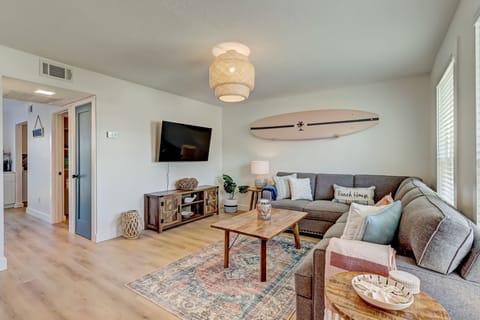 Living room with smart TV