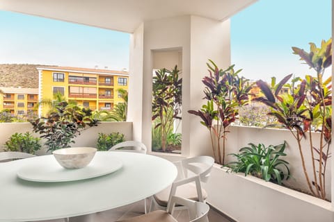 Large terrace with dining table