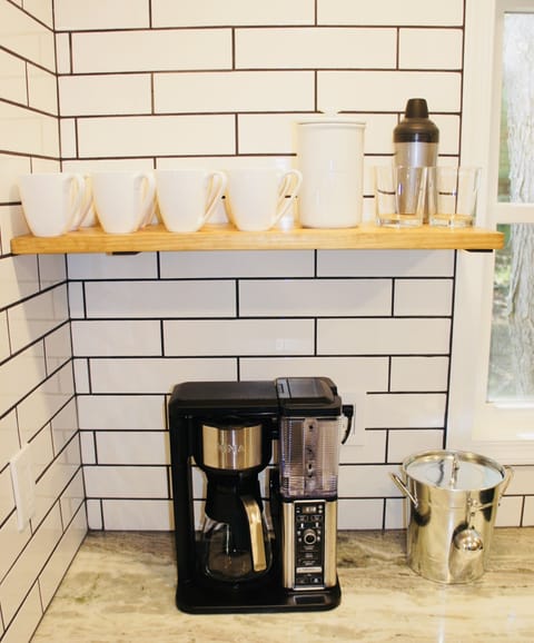 12 cup coffee maker is the fastest around!  froths your cream, makes single serv