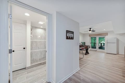 Downstairs Bathroom and Living Room