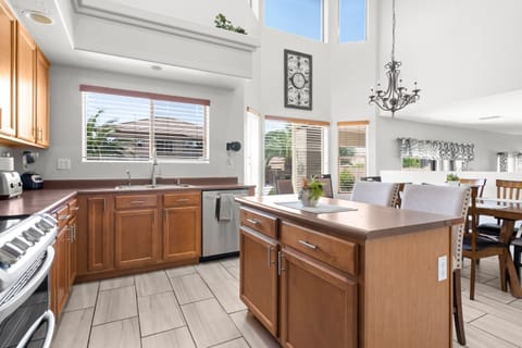 Large bright open kitchen