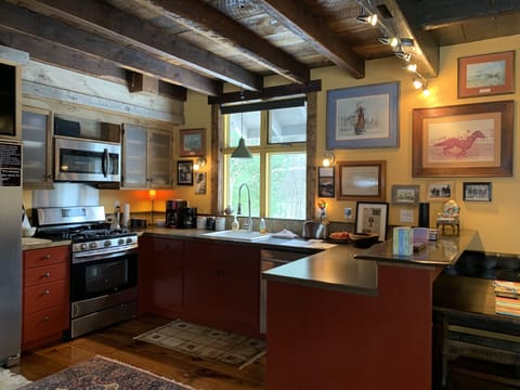 Gas stove and microwave