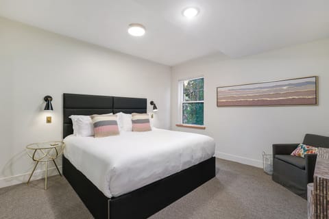 King size bed in a quiet private boutique hotel room