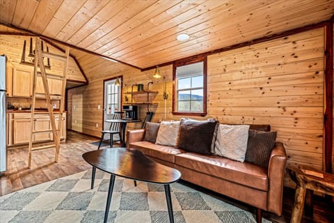 Stay comfy on our brand new leather sofa