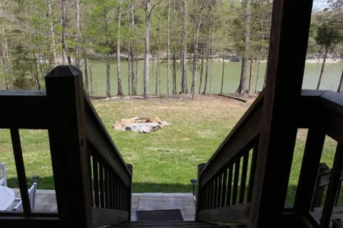 Great access from the lower deck to the fire pit. Watch the boats come and go.