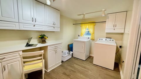 Laundry room with washer and dryer
