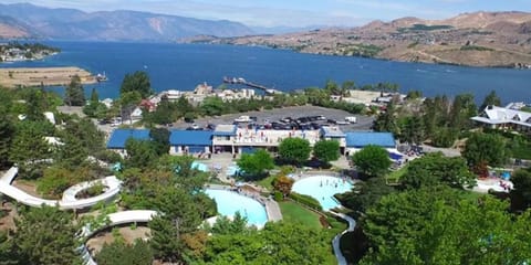 Visit Chelan's Slidewaters water park with slides, surfing, and water play!