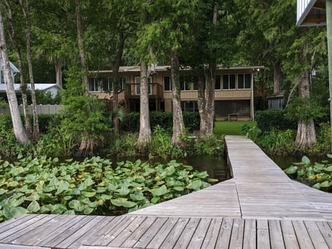 View of the home from the boat dock