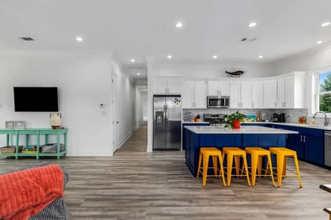 You enter the home into the living space. UPDATE: Newly added 86 inch TV in the living room