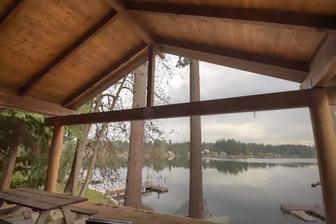 Patio facing the lake