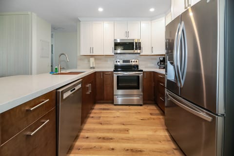 Widened the kitchen and extended it to allow for extra cabinetry & storage