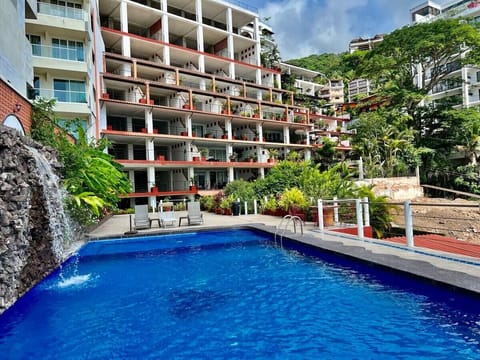 View of building from pool