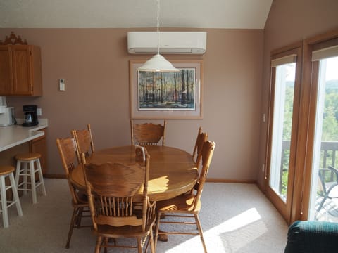 DINING AREA: The home has a cute dining area with great views and seating for 6 adults.