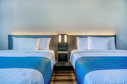 Blackout drapes, WiFi, bed sheets